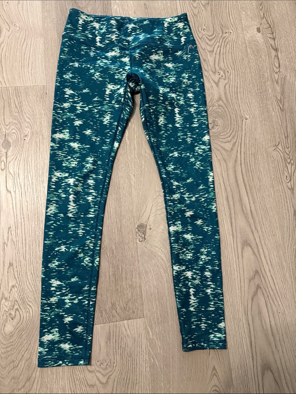 Head Teal & Mint Marbled Kids Leggings